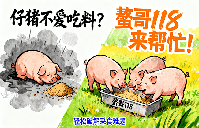 仔猪不吃料？螯哥118来帮忙！